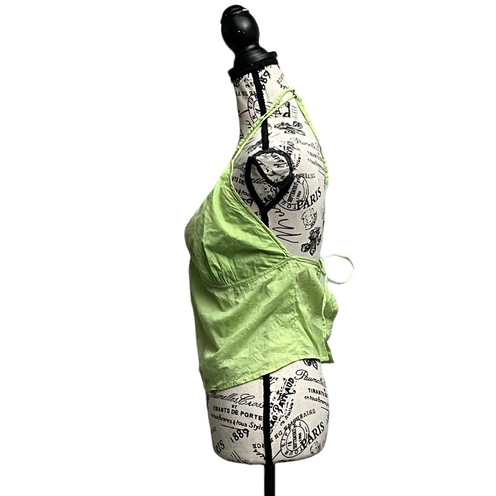 Vintage y2k vneck halter tank top women’s crop top hippie hipster retro M 10/12 - Picture 2 of 8